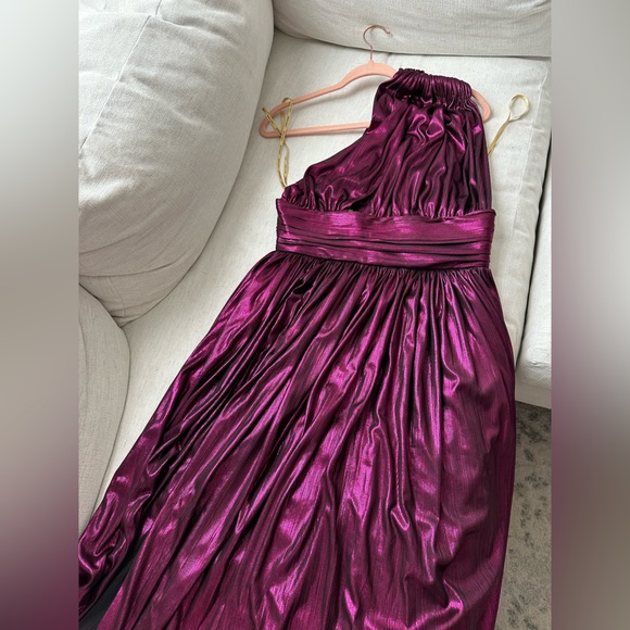 Bronx And Banco Camilla Maxi Gown Metallic Fuschia - Picture 5 of 6